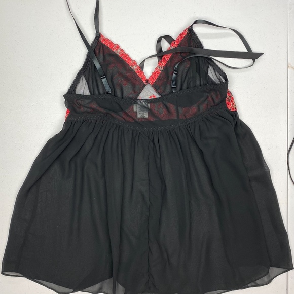 Linda Lingerie BLK/RED Nightgown, L. *P1028 - Picture 4 of 6